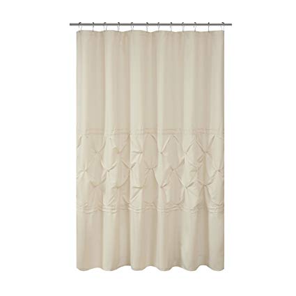 Comfort Spaces – Cavoy Shower Curtain – Ivory – Tufted Pattern - 72x72 inches