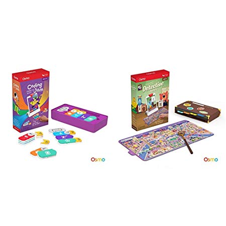 Osmo - Coding Jam - Ages 5-12 - Music Creation, Coding & Problem Solving & Detective Agency: A Search & Find Mystery Game - Ages 5-12 - Explore The World - for iPad and Fire Tablet