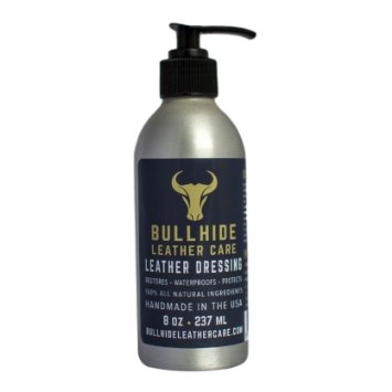 Bullhide Leather Dressing 8 oz - All Natural & Handmade in the USA - Conditioner for leather bags, shoes, belts, furniture, handbags, boots, gloves, jackets and more!