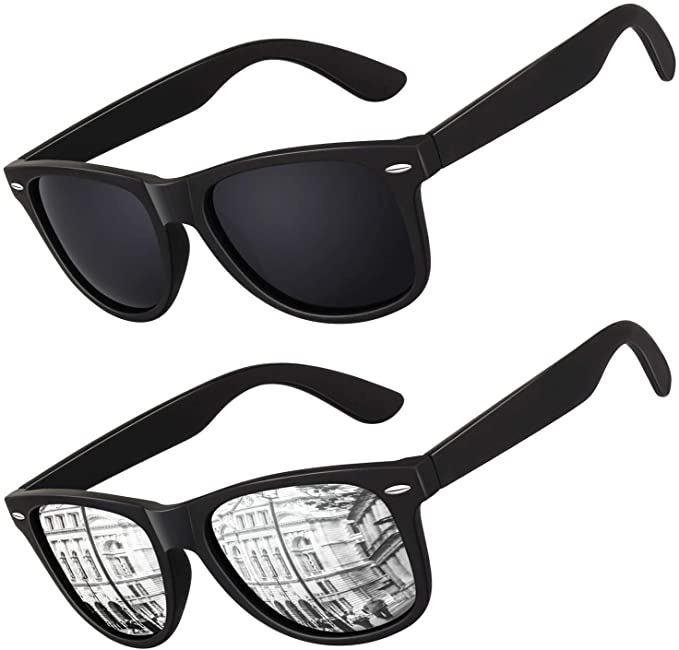 Polarized Sunglasses for Men Driving Sun glasses Shades 80's Retro Style Brand Design Square