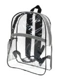 Bags for LessTM Clear Security Backpack Black Trim