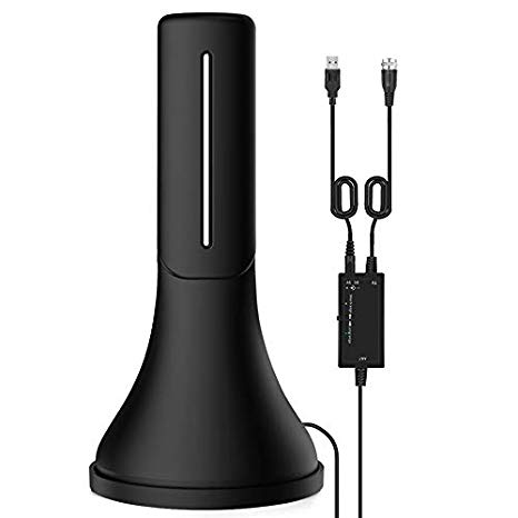 HD Digital TV Antenna - 2019 Update Version Portable HDTV Digital Antenna, 30 Miles Long Range with Signal Amplifier for 4K HD VHF UHF Local TV Channels with 13ft Coaxial Cable for Fire TV Stick