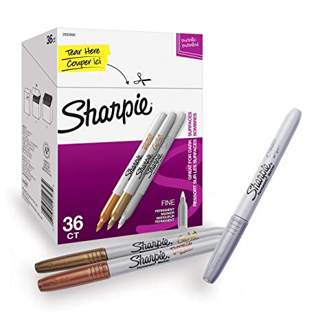 Sharpie 2003900  Metallic Permanent Markers, Fine Point