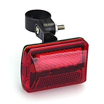 Dcolor Flashing Red 5 LED Light 7 Modes Rear Lamp for Bike Bicycle