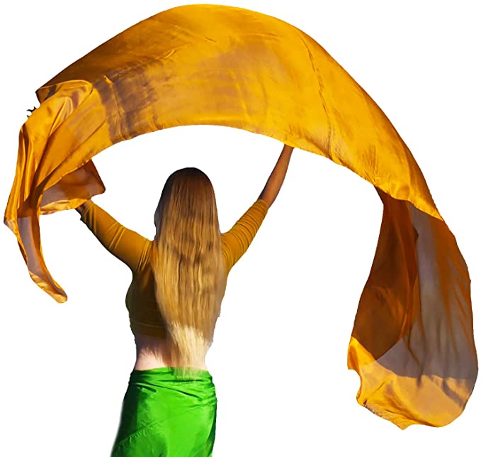 Nahari Silks Womens 100% Silk Lightweight Dance Scarves Shawls Veils Wraps Solid Colors