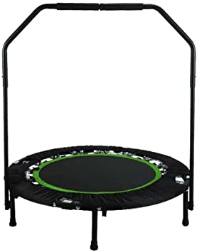 Mauccau Mini Rebounder Trampoline, Foldable Trampoline with Adjustable Handle for Two Kids, Parent-Child Twins Trampolines for Indoor/Garden/Workout