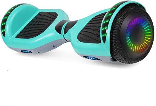 SISIGAD Hoverboard Self Balancing Scooter 6.5" Two-Wheel Self Balancing Hoverboard with Bluetooth Speaker and LED Lights Electric Scooter for Adult Kids Gift UL 2272 Certified - Pure Color Series