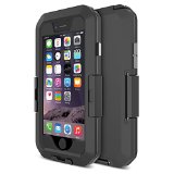 iPhone 6 Case  TETHYS Movee iPhone 6 Waterproof Case Black - Protective Rugged Apple iPhone 6 6S Cases Hard Cover 47 Inches Secure-Lock Lifetime Warranty NOT COMPATIBLE with TouchID Sensor