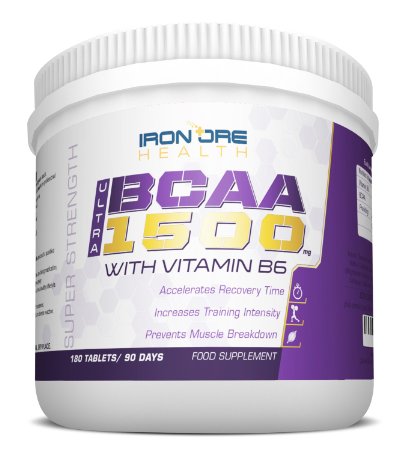 BCAA 1500 *Half Price Launch Offer* - Ultra Strength BCAA Tablets - 1500mg per Tablet - Biggest and Best Branch Chain Amino Acid Supplement to Take Your Work Out to the Next Level - 3 Month Supply