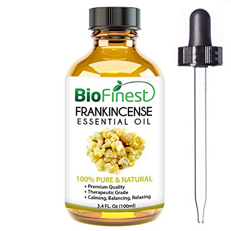 BioFinest Frankincense Essential Oil - 100% Pure Frankincense Oil - Therapeutic Grade - Best For Aromatherapy & Massage, Aches & Pain Relief - FREE Glass Dropper - 100ml (3.4 fl.Oz) … (100ml)