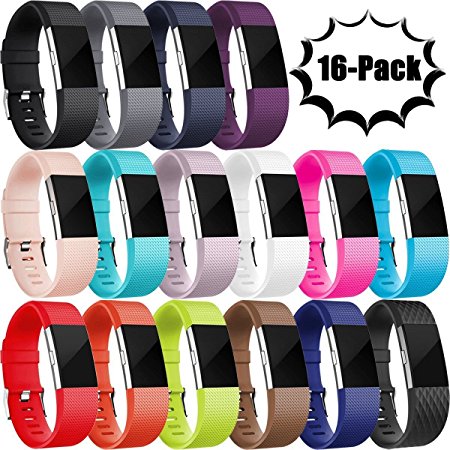 For Fitbit Charge 2 Bands, Maledan Replacement Accessory Wristands for Fitbit Charge 2 HR, Large Small