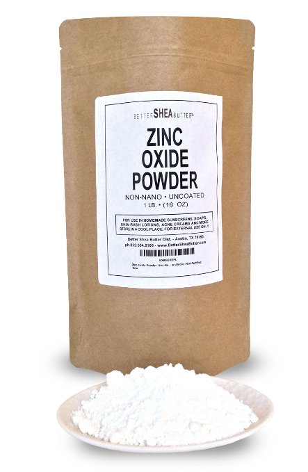 Zinc Oxide Powder - Non-Nano Uncoated Pharmaceutical Grade - Use to Make Your Own Acne and Rash Cream and Ointment Sunscreen Soap Lip Balm and More - Sourced and Packaged in the USA - 1 lb 16 oz