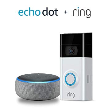 Ring Video Doorbell 2 with Echo Dot (3rd Gen) - Heather Gray