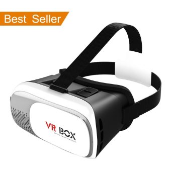 New Version 3D VR Virtual Reality Glasses Headset.Adjust Carboard 3D VR Virtual Reality Headset 3D Glasses. (White D2)