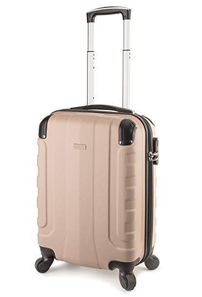 TravelCross Chicago 20'' Carry On Lightweight Hardshell Spinner Luggage - Champagne