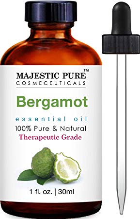 Majestic Pure Bergamot Essential Oil - 100% Pure and Natural, Therapeutic Grade Bergamot Oil, 1 fl. oz