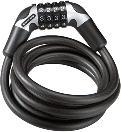 Kryptonite Kryptoflex 1018 Combo Cable Bicycle Lock, 180cm x 10mm