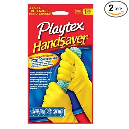 PLAYTEX HAND SAVER GLOVES EXTRA LARGE Pack of 2