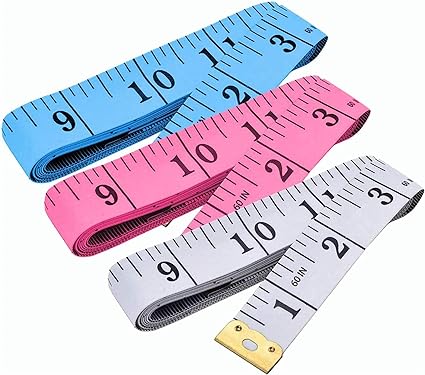 Measuring Tape 3 Pack, Tape Measure for Body Double Scale Measurement Tape for Sewing, Body, Tailor 150 cm/60 Inch