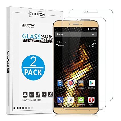 OMOTON Blu Vivo 5 Screen Protector [2 Pack] - 9H Hardness High Definition Tempered-Glass Screen Protector for Blu Vivo 5 (5.5 Inch)