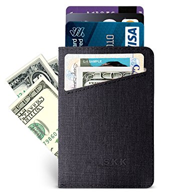 Slim Leather Wallets for Men - Mens Front Pocket Card Holder Sleeve - RFID Blocking