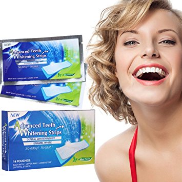GARYOB 28 Advanced Teeth Whitening Strips Professional Mint Bleaching Whitestrips