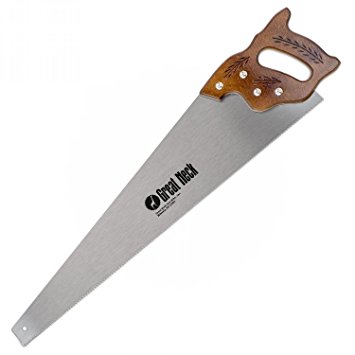 GreatNeck N2610 - 26 Inch 10 TPI Cross Cut Hand Saw - Hardwood Handle