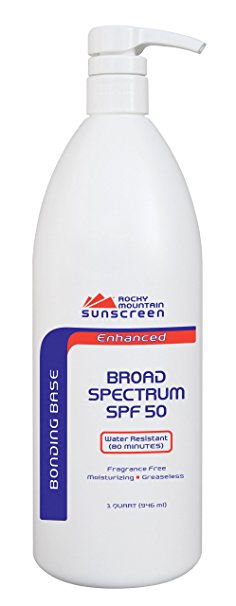 Rocky Mountain Sunscreen SPF 50 Reg Broad Spectrum Sunscreen Quart Pump, 32 Ounce