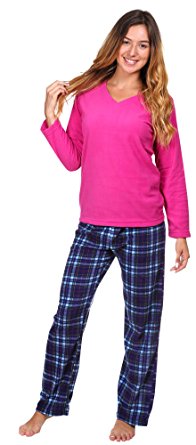 Totally Pink Women's Warm and Cozy Plush Pajama Set