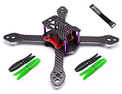 Readytosky 220mm Carbon Fiber Frame kit for Reptile Martian III FPV Cross Racing Quadcopter w/ Power Distribution Board(4 pack 5 inch props) gift