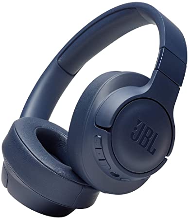 JBL Tune 750 BTNC Wireless Over-Ear Bluetooth Headphones with active noise cancellation, in blue