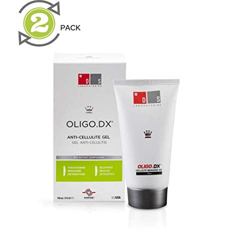 Oligo Anti-Cellulite Reducing Gel - Dissolves Cellulite Nodules and Localized Fat - 2 Pack Bundle - Full Body Cellulite Treamtment