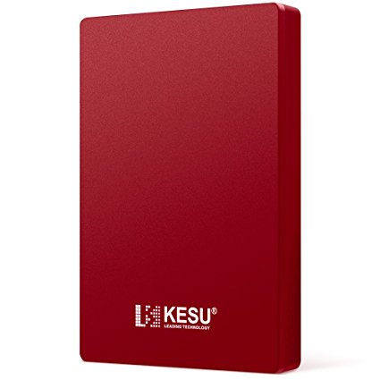 2.5" 160GB Portable External Hard Drive USB3.0 with Military-grade Shockproof, Anti-Pressure, Waterproof and Slim Enclosure for PC, Mac, Wii U, Xbox One, Xbox 360, PS4, PS4 Pro, PS4 Slim (Red)