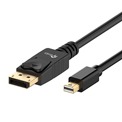 Mini DP to DP Cable, Rankie 6FT Gold Plated Mini DisplayPort to DisplayPort Cable 4K Resolution Ready (Black) - R1105