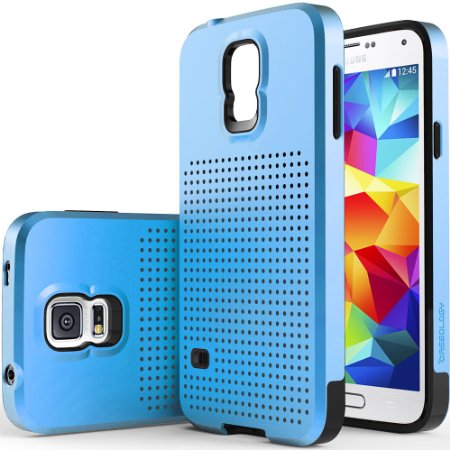 Galaxy S5 Case, Caseology® [Air Mesh Series] Dual Layer Impact Resistant [Electric Blue] [Shock Absorbent ] for Samsung Galaxy S5 - Electric Blue