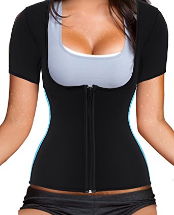 Women Sauna Suit Waist Trainer Neoprene Shirt for Sport Workout Weight Loss Corset Hot Body Shaper Top