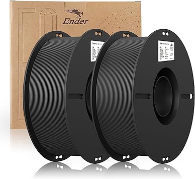 Creality Black PLA 3D Printer Filament Ender PLA 3D Printing Filament 1.75, Easy Printing, Neat Winding 2kg Value Pack(4.4lbs)