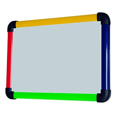 VIZ-PRO Children Drawing Board/Kids Whiting Whiteboard, Colourful Plastic Frame-A4