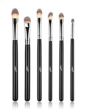 Anleolife Professional Makeup Brush 6pcs/Set Christmas Gift Cosmetic Brush Kit Eyeshadow Eyeliner Powder Brushes Makeup Tools With PVC Case (6pcs with 1 case)