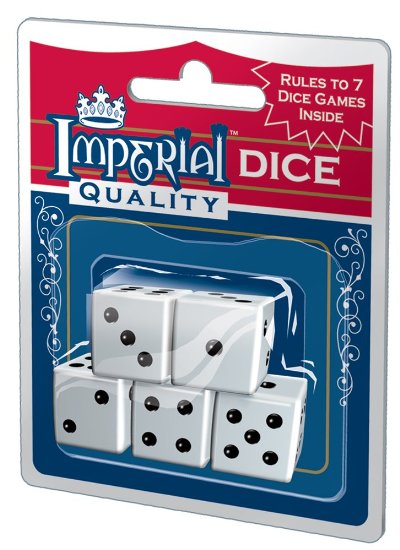 Imperial Dice, White, 5-Piece