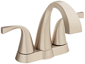 Moen 84660SRN Oxby Centerset Bathroom Faucet, Spot Resist Brushed Nickel