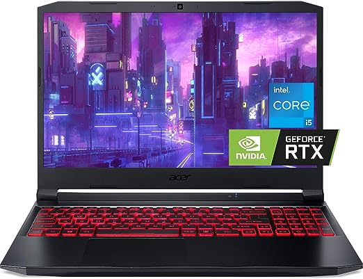 Acer Nitro 5 15.6" 144Hz FHD Gaming Laptop, Intel Core i5-11400H(6-Core), NVIDIA GeForce RTX 3050Ti, 16GB RAM, 1TB NVMe SSD, WiFi 6, Backlit Keyboard, HDMI, Type-A&C, Win 11 H, w/CUE Accessories