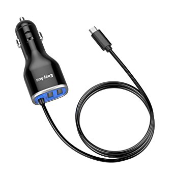 EasyAcc 34W Car Charger 6.8A 2-Port with A Micro USB Cable for Galaxy S7 / S6 Edge / Edge Plus iPhone and more