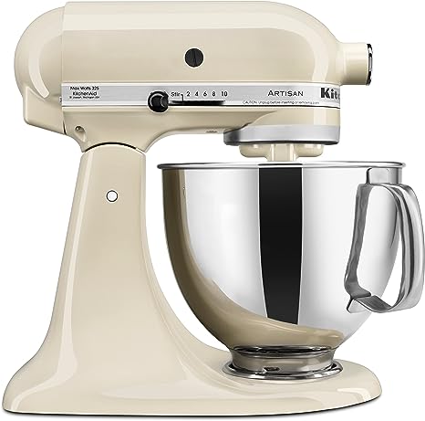 KitchenAid Artisan Series 5-Quart Tilt-Head Stand Mixer, Almond Cream, KSM150PSAC