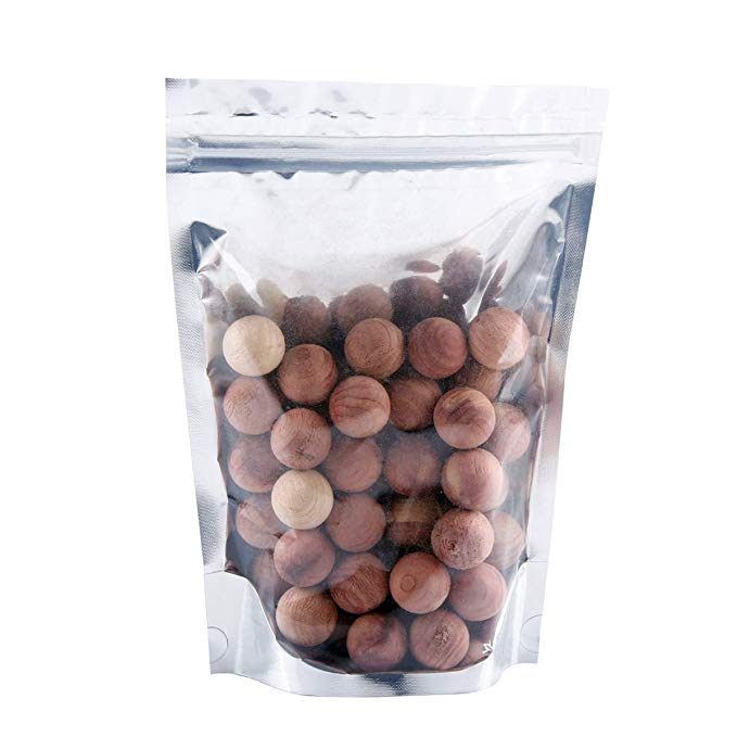 Cedar Balls for Closets Storages, 100% Natural Aromatic Red Cedar Wooden Balls (50 Pcs)