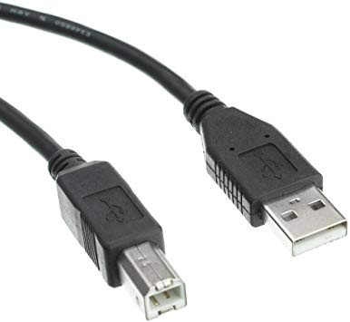 USB 2.0 Printer/Device Cable, Black, Type A Male to Type B Male, 10 Foot