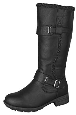 Comfy Moda Women's Insulated Wool-Lined Wide-Calf Winter Boots Ally