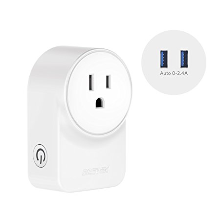 BESTEK Smart Plug with USB Outlet Compatible With Alexa Echo,Google Home for Voice Control