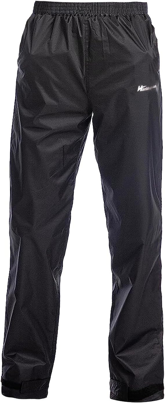 LJNH Men's Lightweight Waterproof & Breathable Windproof Overtrousers Trousers