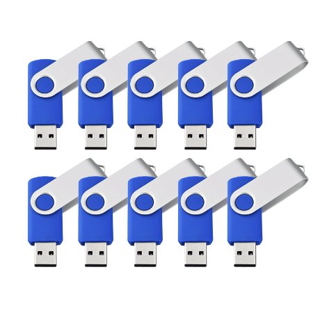 KEXIN 8GB 10pcs USB Flash Drive Thumb Drive(USB 2.0, Blue)